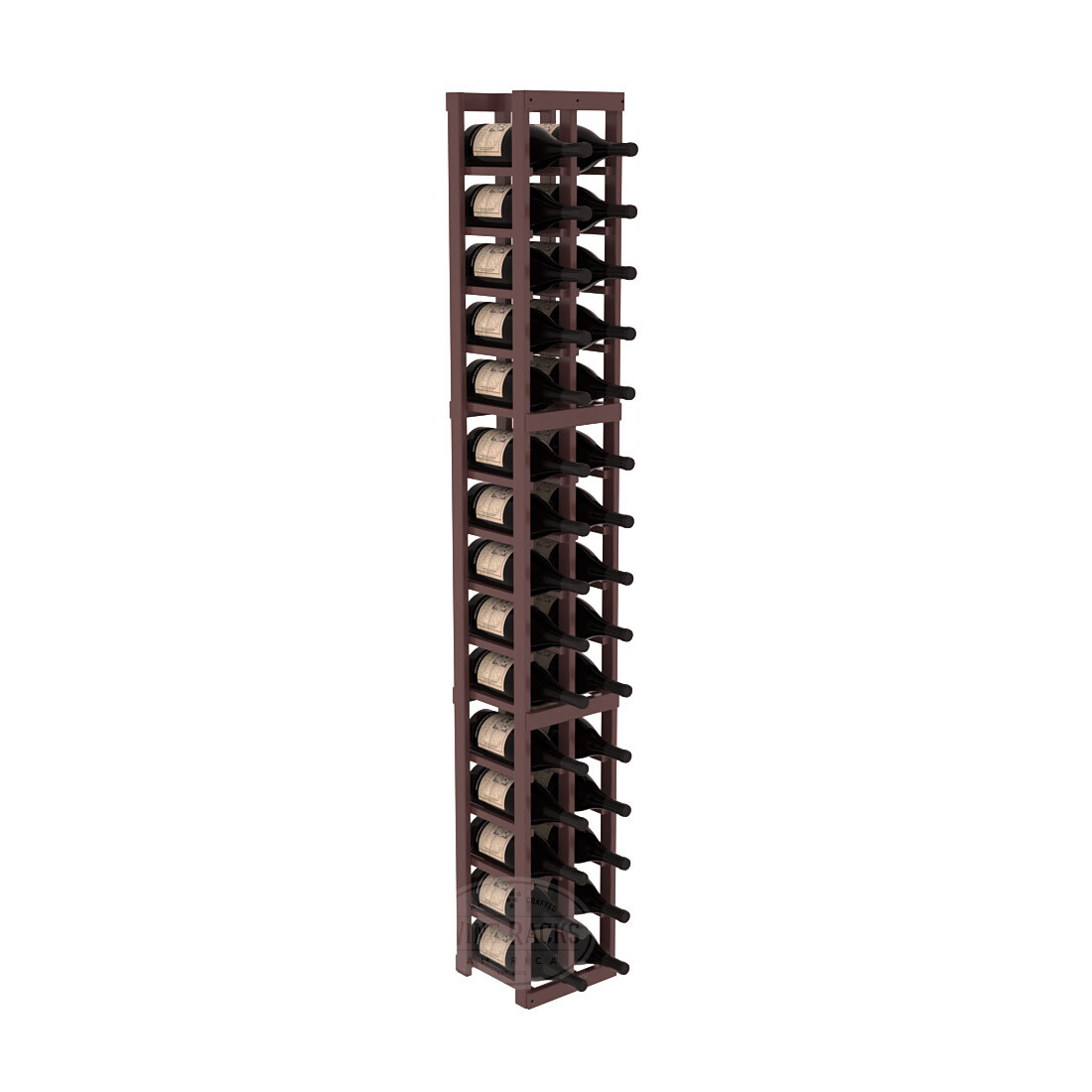 InstaCellar - 2 Column Magnum Rack in Ponderosa Pine Walnut stained with WineSafe™ Satin Sealant