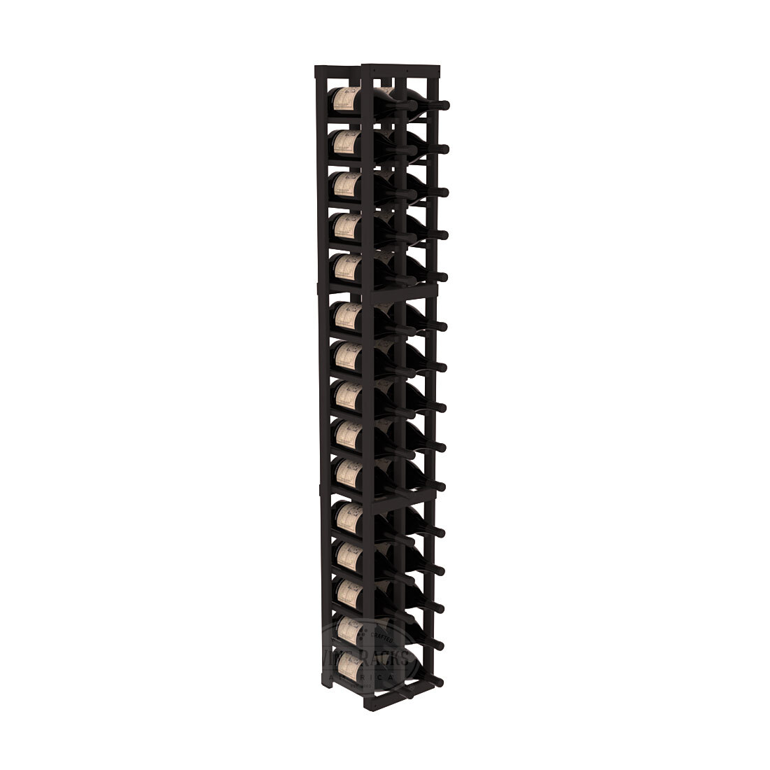 InstaCellar - 2 Column Magnum Rack in Ponderosa Pine Black stained without WineSafe™ Satin Sealant