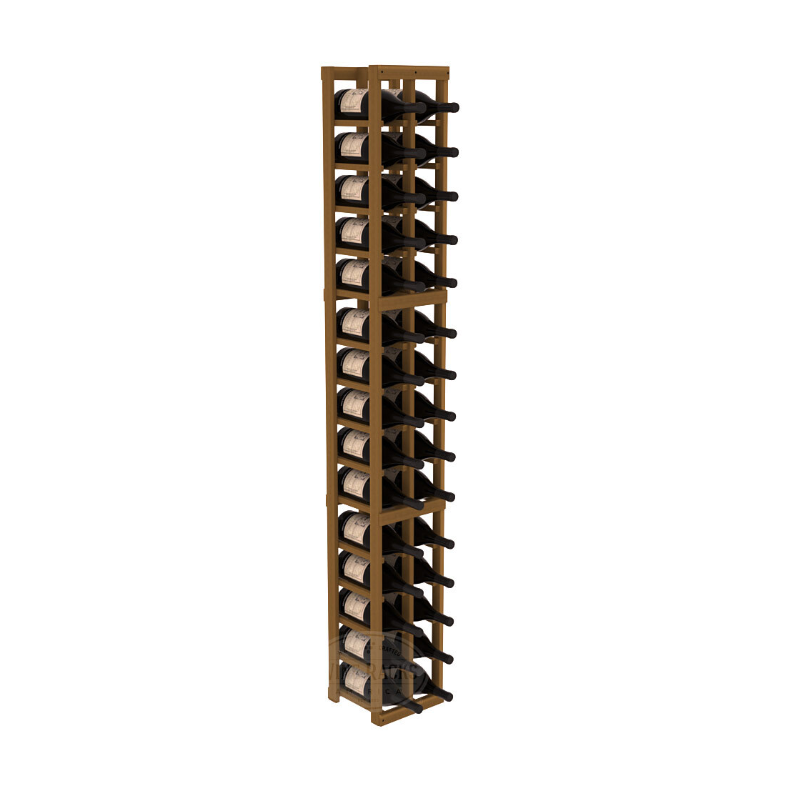 InstaCellar - 2 Column Magnum Rack in Premium Redwood Oak stained without WineSafe™ Satin Sealant