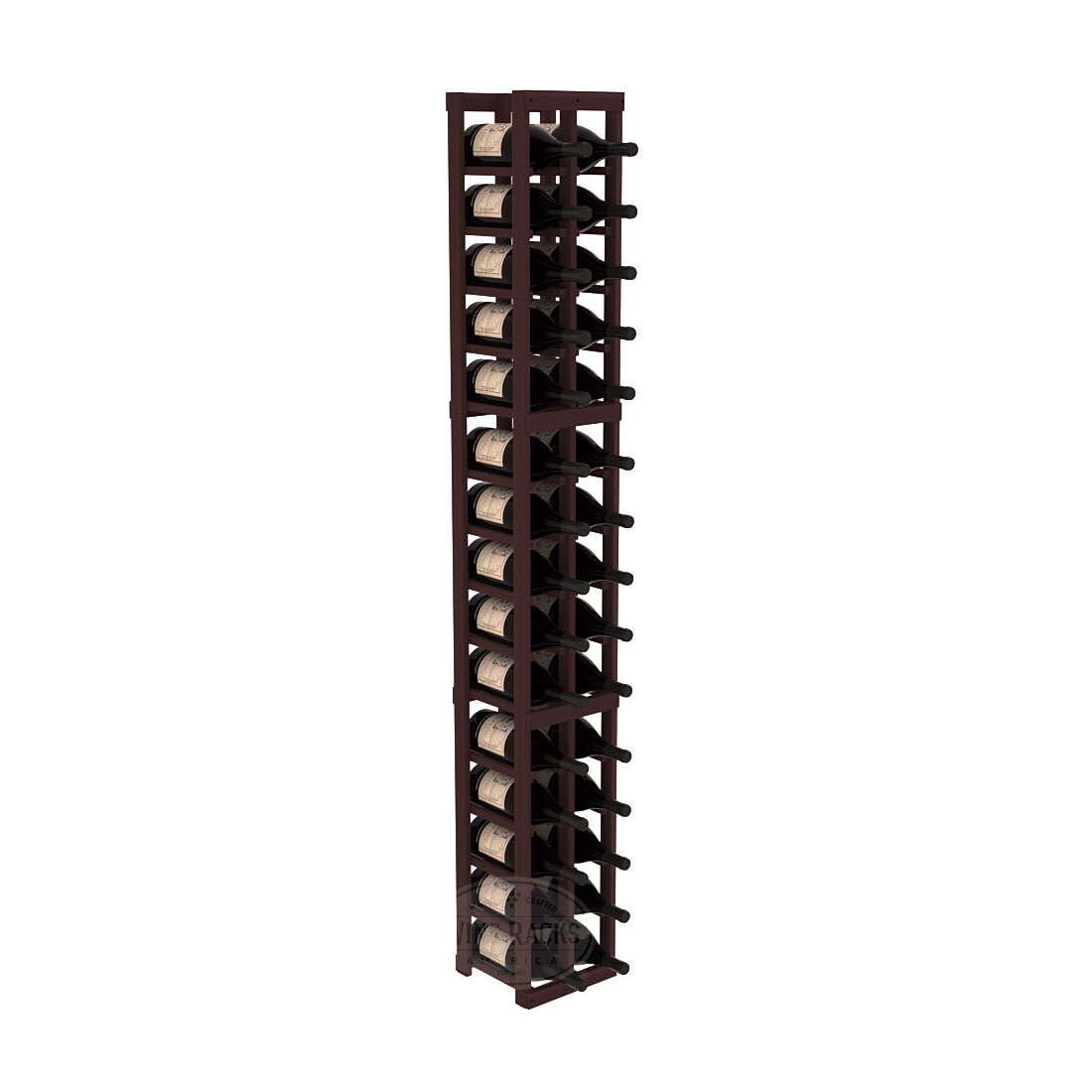 InstaCellar - 2 Column Magnum Rack in Premium Redwood Walnut stained without WineSafe™ Satin Sealant