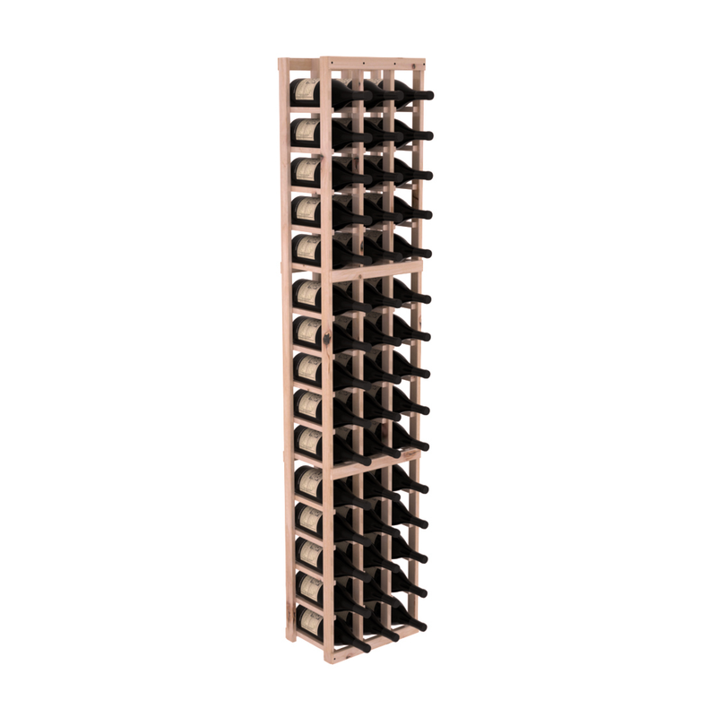 InstaCellar - 3 Column Magnum Rack in Knotty Alder Unstained with WineSafe™ Satin Sealant