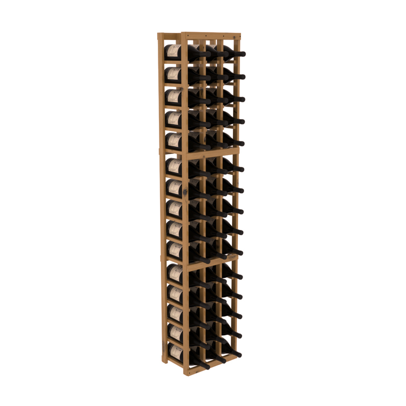 InstaCellar - 3 Column Magnum Rack in Knotty Alder Oak stained with WineSafe™ Satin Sealant