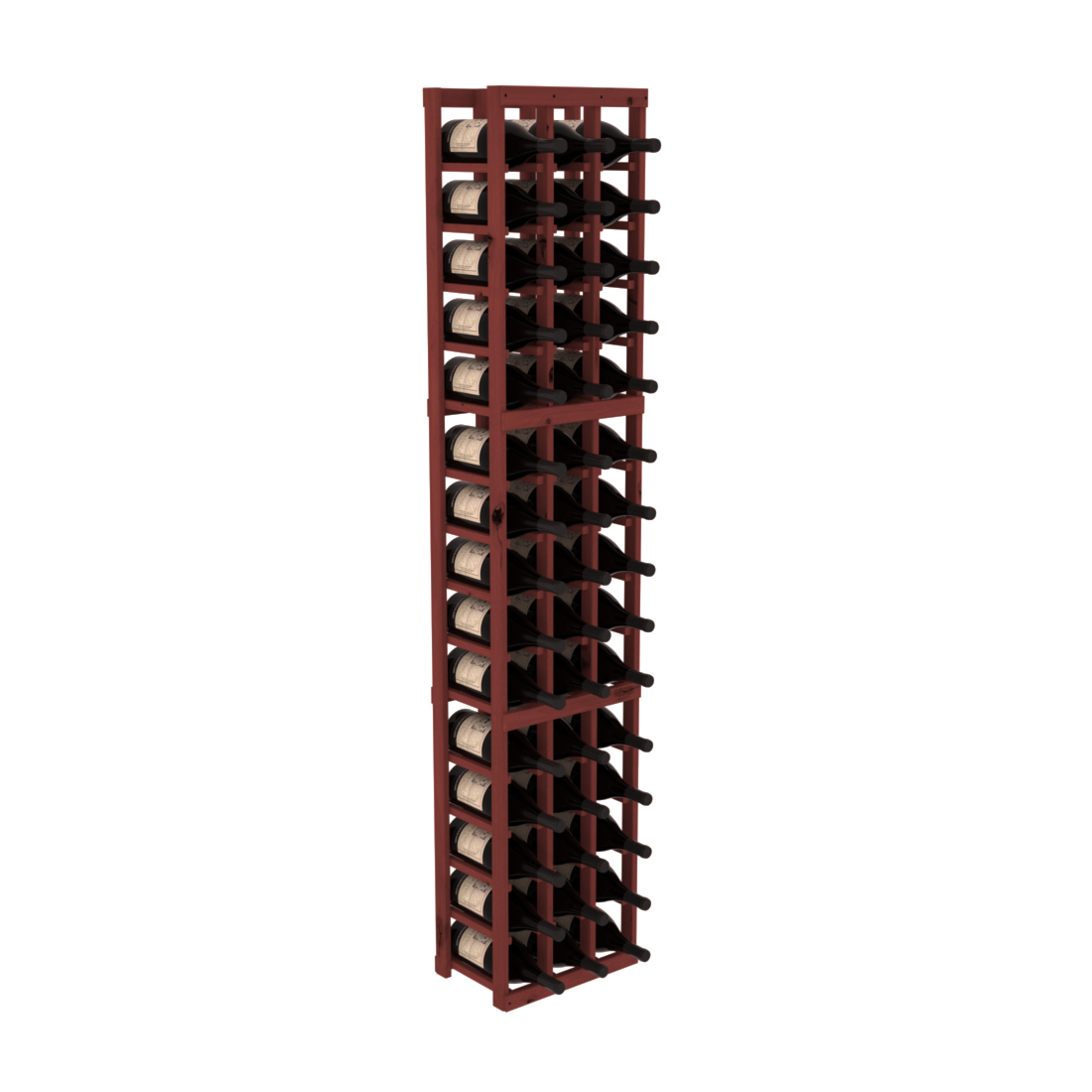 InstaCellar - 3 Column Magnum Rack in Knotty Alder Cherry stained without WineSafe™ Satin Sealant