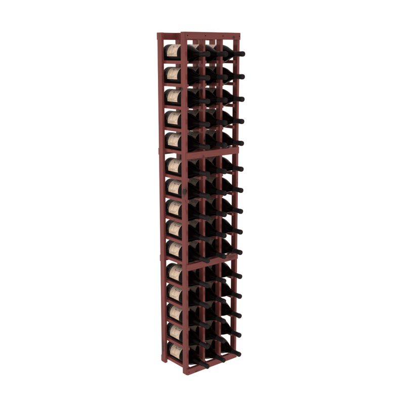 InstaCellar - 3 Column Magnum Rack in Knotty Alder Cherry stained with WineSafe™ Satin Sealant