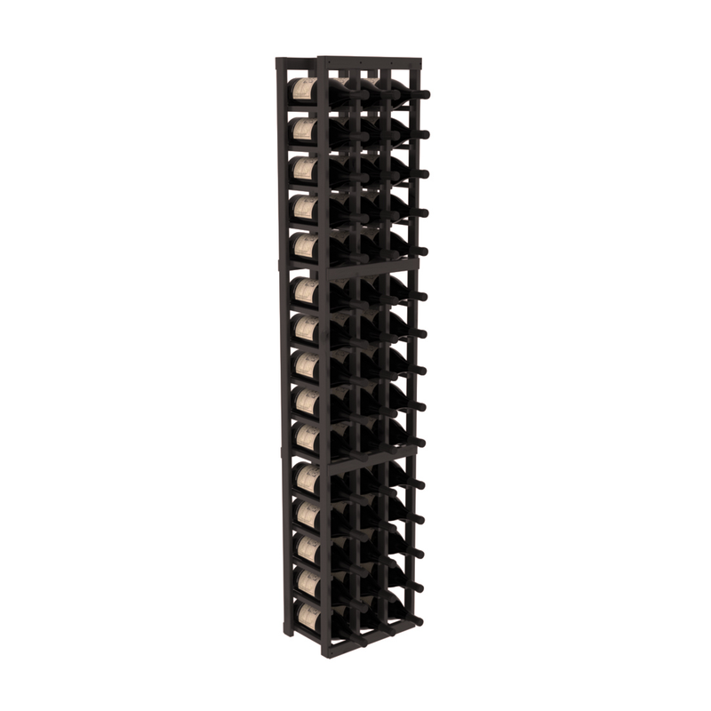 InstaCellar - 3 Column Magnum Rack in Knotty Alder Black stained with WineSafe™ Satin Sealant