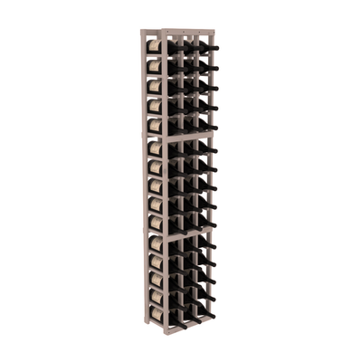 InstaCellar - 3 Column Magnum Rack in Knotty Alder Greywash stained without WineSafe™ Satin Sealant
