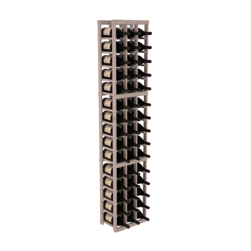 InstaCellar - 3 Column Magnum Rack in Knotty Alder Greywash stained without WineSafe™ Satin Sealant