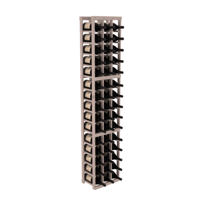 InstaCellar - 3 Column Magnum Rack in Knotty Alder Greywash stained with WineSafe™ Satin Sealant