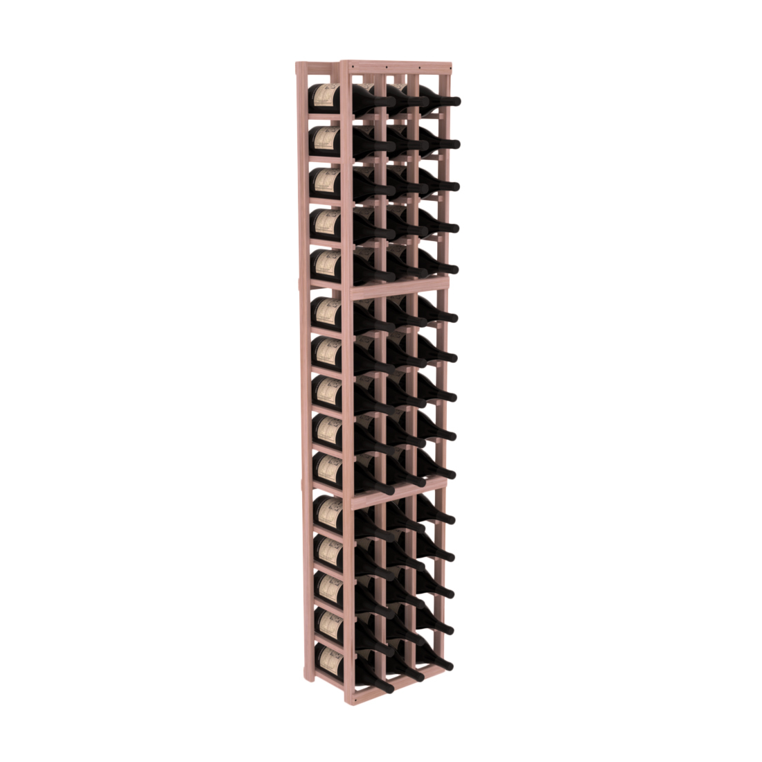 InstaCellar - 3 Column Magnum Rack in Grand Mahogany Unstained without WineSafe™ Satin Sealant