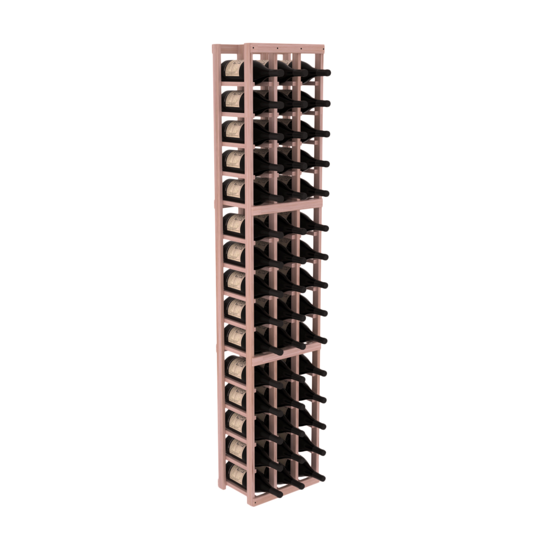 InstaCellar - 3 Column Magnum Rack in Grand Mahogany Unstained with WineSafe™ Satin Sealant