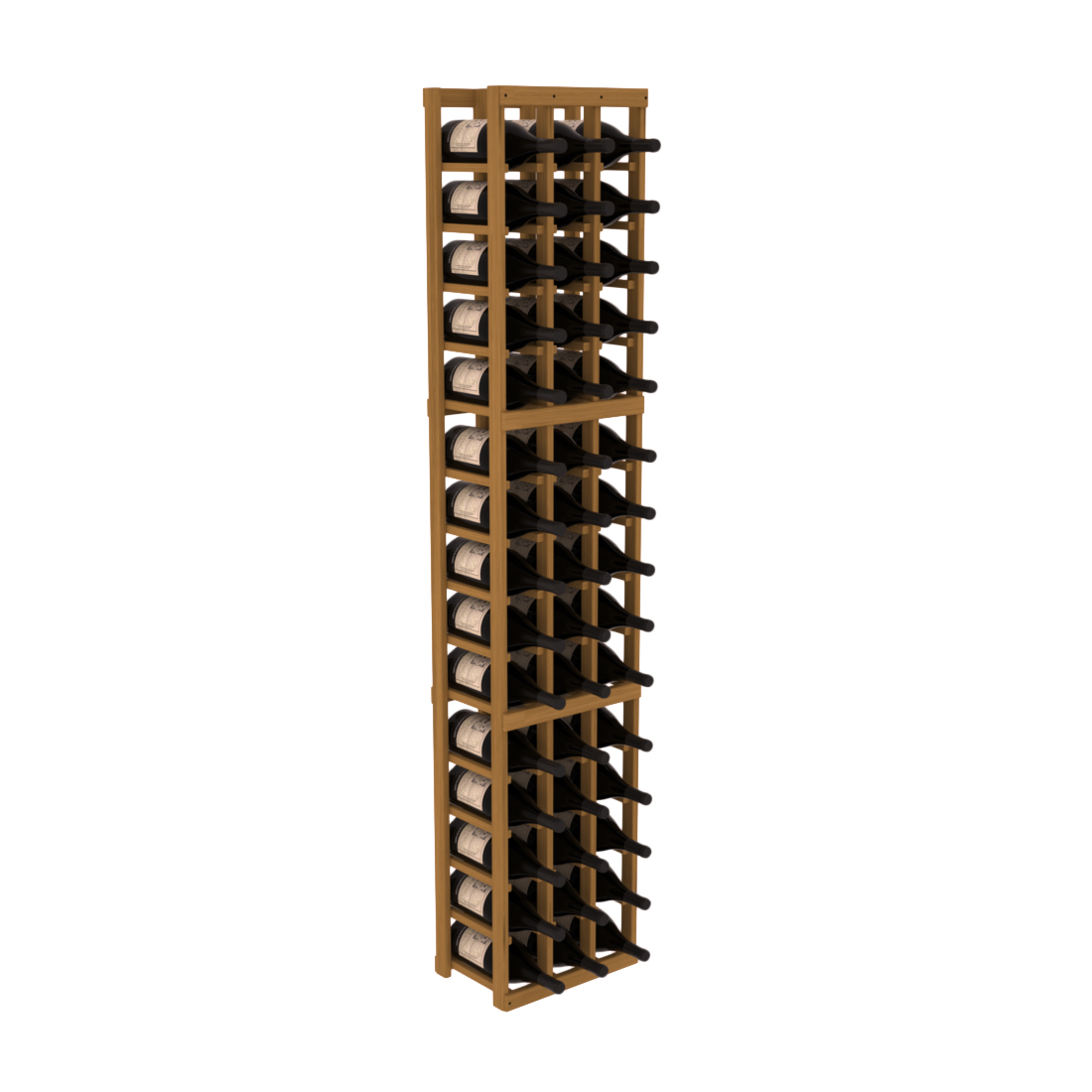 InstaCellar - 3 Column Magnum Rack in Grand Mahogany Oak stained without WineSafe™ Satin Sealant