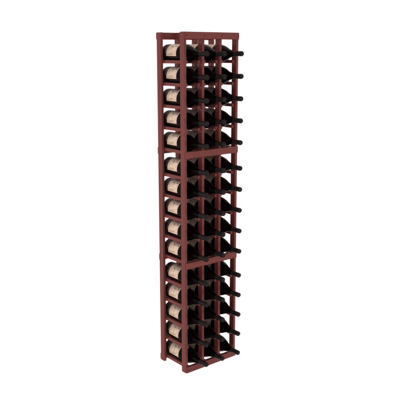 InstaCellar - 3 Column Magnum Rack in Grand Mahogany Cherry stained with WineSafe™ Satin Sealant