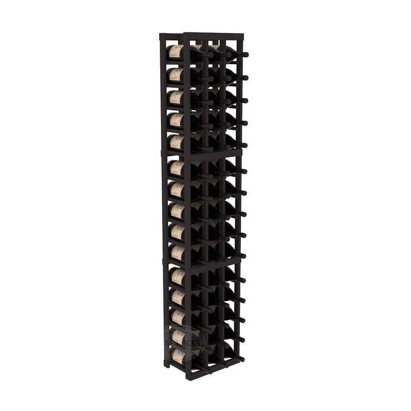 InstaCellar - 3 Column Magnum Rack in Ponderosa Pine Black stained without WineSafe™ Satin Sealant