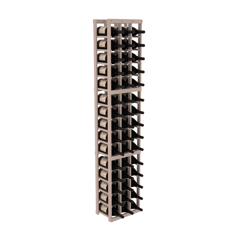 InstaCellar - 3 Column Magnum Rack in Ponderosa Pine Greywash stained without WineSafe™ Satin Sealant