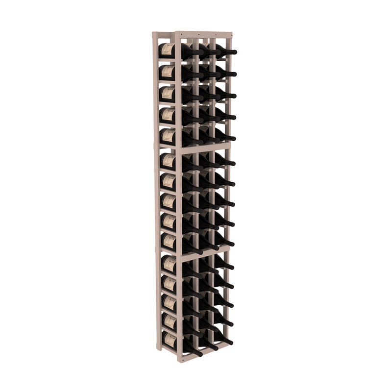 InstaCellar - 3 Column Magnum Rack in Ponderosa Pine Greywash stained with WineSafe™ Satin Sealant
