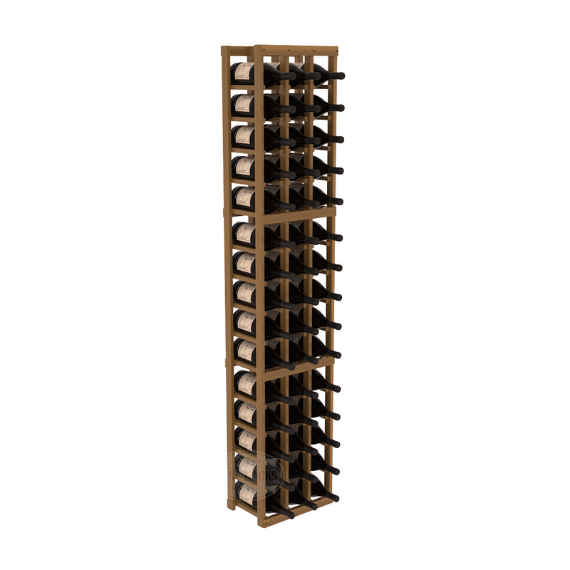 InstaCellar - 3 Column Magnum Rack in Premium Redwood Oak stained with WineSafe™ Satin Sealant