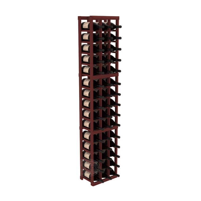 InstaCellar - 3 Column Magnum Rack in Premium Redwood Cherry stained without WineSafe™ Satin Sealant