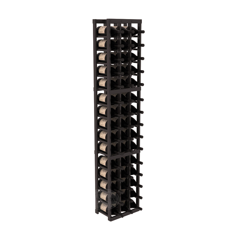 InstaCellar - 3 Column Magnum Rack in Premium Redwood Black stained with WineSafe™ Satin Sealant