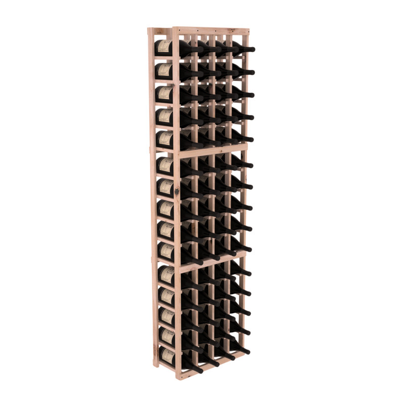 InstaCellar - 4 Column Magnum Rack in Knotty Alder Unstained with WineSafe™ Satin Sealant