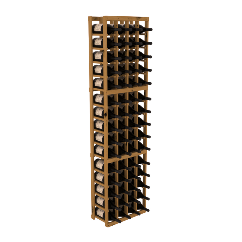 InstaCellar - 4 Column Magnum Rack in Knotty Alder Oak stained without WineSafe™ Satin Sealant