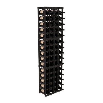 InstaCellar - 4 Column Magnum Rack in Knotty Alder Black stained without WineSafe™ Satin Sealant