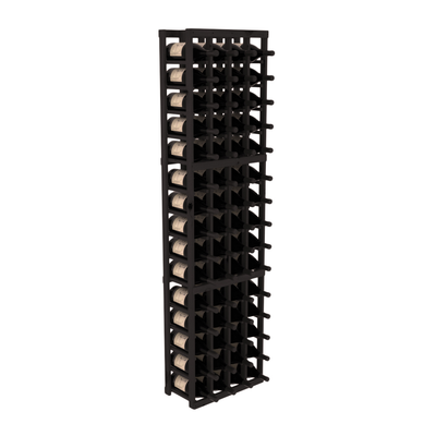 InstaCellar - 4 Column Magnum Rack in Knotty Alder Black stained without WineSafe™ Satin Sealant