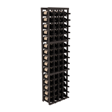 InstaCellar - 4 Column Magnum Rack in Knotty Alder Black stained with WineSafe™ Satin Sealant