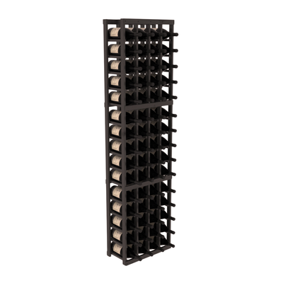 InstaCellar - 4 Column Magnum Rack in Knotty Alder Black stained with WineSafe™ Satin Sealant