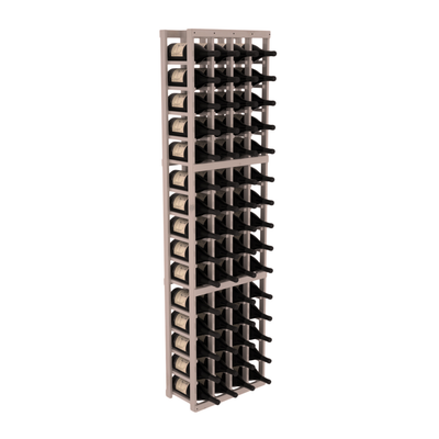 InstaCellar - 4 Column Magnum Rack in Knotty Alder Greywash stained with WineSafe™ Satin Sealant