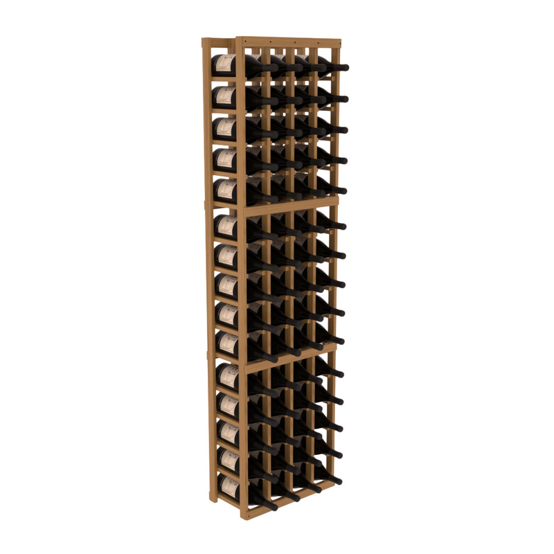 InstaCellar - 4 Column Magnum Rack in Grand Mahogany Oak stained with WineSafe™ Satin Sealant