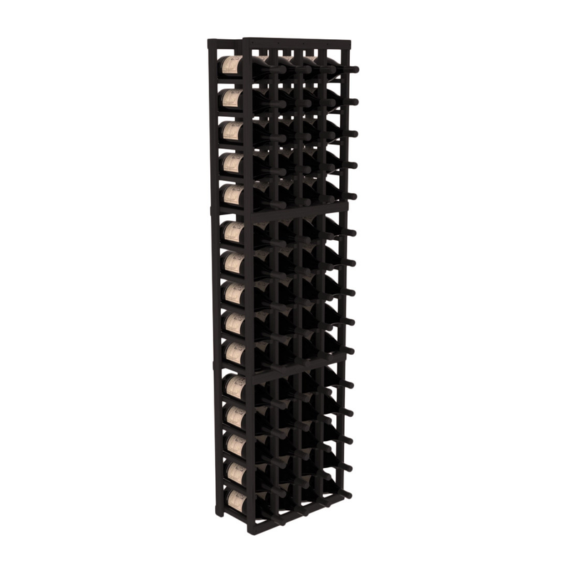 InstaCellar - 4 Column Magnum Rack in Grand Mahogany Black stained without WineSafe™ Satin Sealant