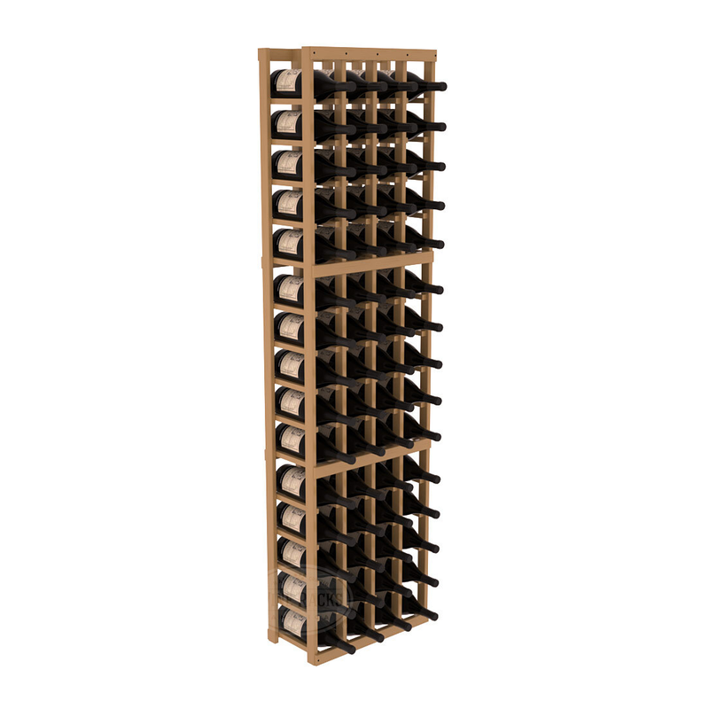InstaCellar - 4 Column Magnum Rack in Ponderosa Pine Oak stained with WineSafe™ Satin Sealant