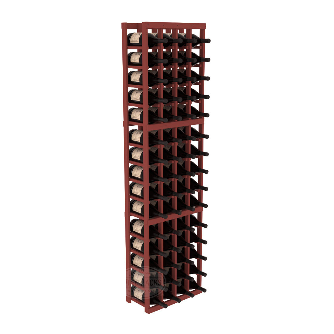 InstaCellar - 4 Column Magnum Rack in Ponderosa Pine Cherry stained without WineSafe™ Satin Sealant