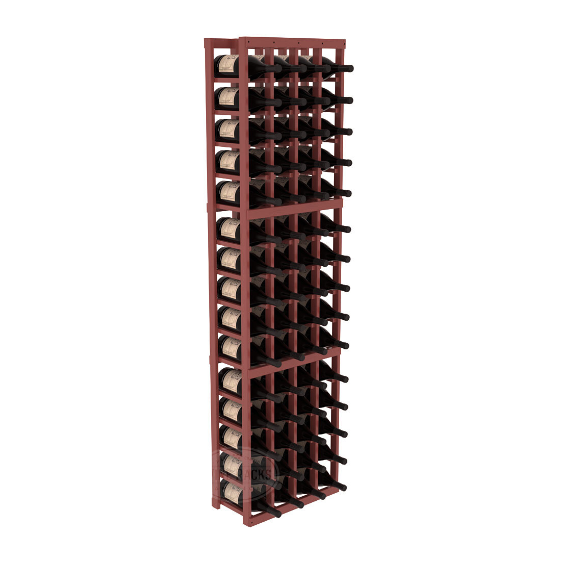 InstaCellar - 4 Column Magnum Rack in Ponderosa Pine Cherry stained with WineSafe™ Satin Sealant