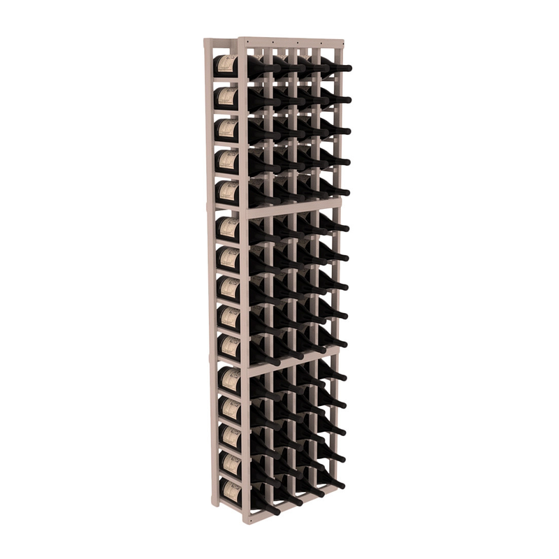 InstaCellar - 4 Column Magnum Rack in Ponderosa Pine Greywash stained with WineSafe™ Satin Sealant