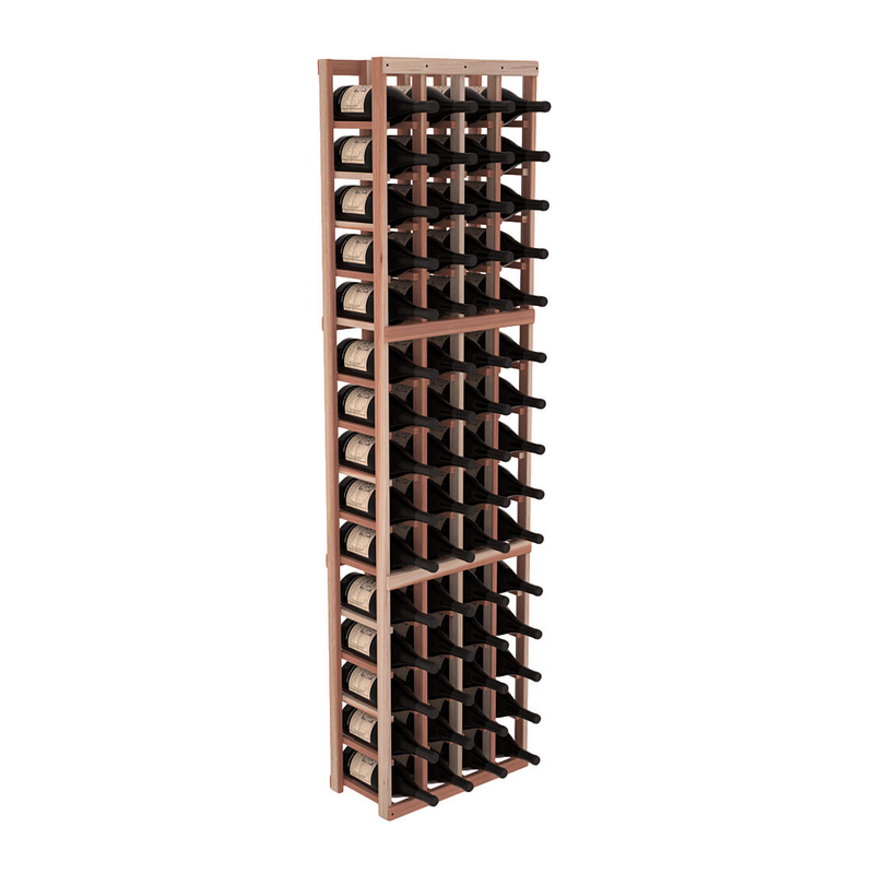 InstaCellar - 4 Column Magnum Rack in Premium Redwood Unstained without WineSafe™ Satin Sealant
