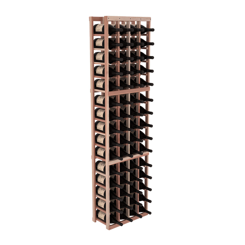 InstaCellar - 4 Column Magnum Rack in Premium Redwood Unstained with WineSafe™ Satin Sealant