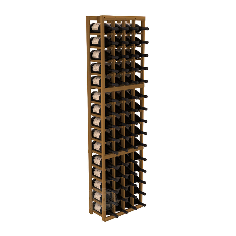 InstaCellar - 4 Column Magnum Rack in Premium Redwood Oak stained without WineSafe™ Satin Sealant