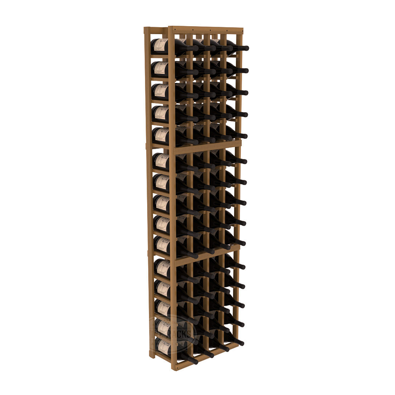 InstaCellar - 4 Column Magnum Rack in Premium Redwood Oak stained with WineSafe™ Satin Sealant