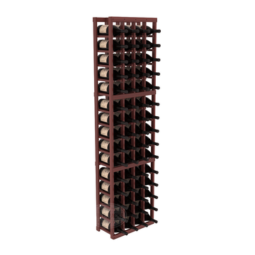 InstaCellar - 4 Column Magnum Rack in Premium Redwood Cherry stained with WineSafe™ Satin Sealant