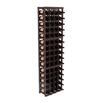 InstaCellar - 4 Column Magnum Rack in Premium Redwood Walnut stained with WineSafe™ Satin Sealant