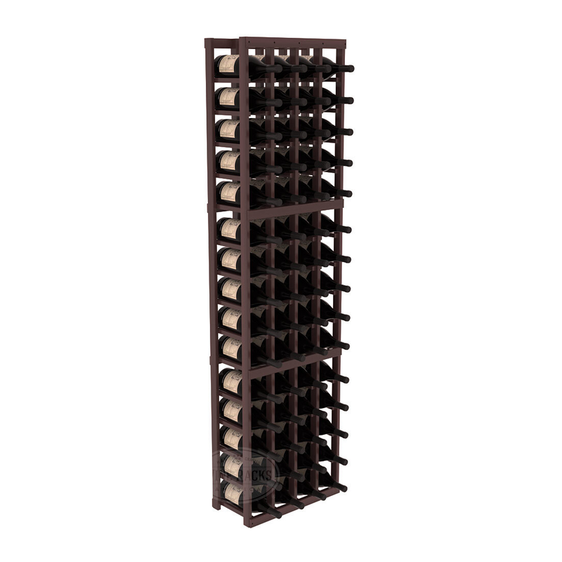 InstaCellar - 4 Column Magnum Rack in Premium Redwood Walnut stained with WineSafe™ Satin Sealant