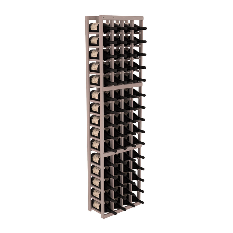 InstaCellar - 4 Column Magnum Rack in Premium Redwood Greywash stained without WineSafe™ Satin Sealant