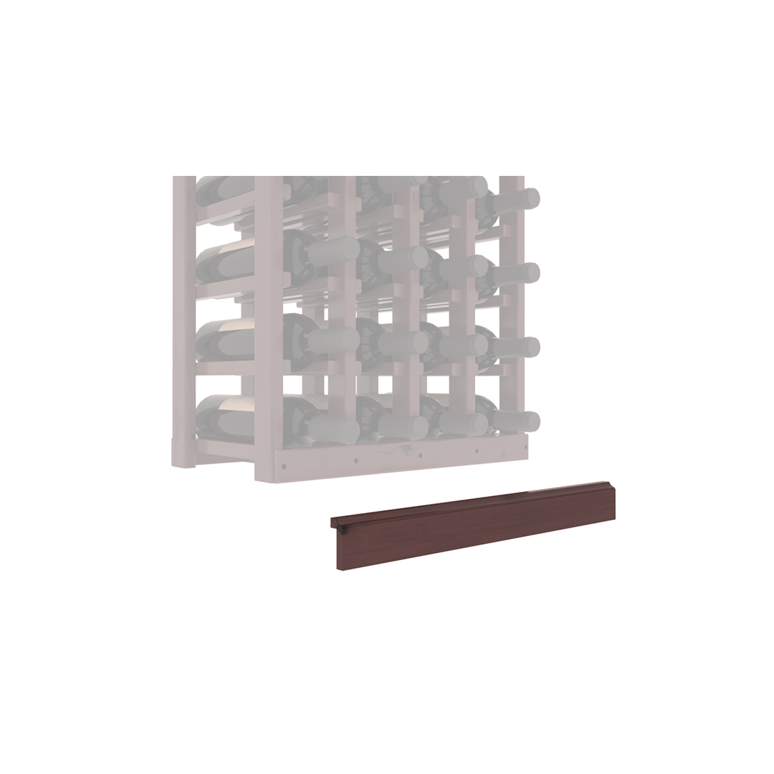 InstaCellar - Base Molding by the foot in Knotty Alder Walnut stained with WineSafe™ Satin Sealant