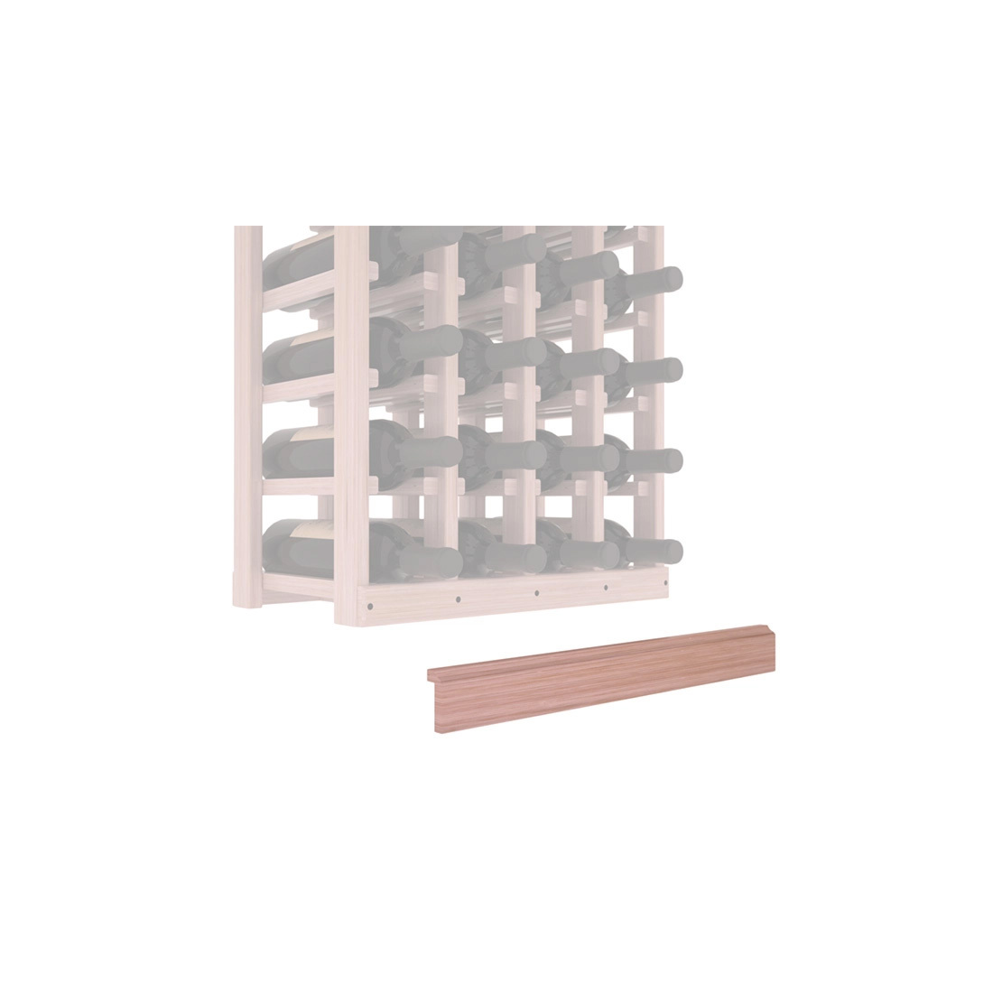 InstaCellar - Base Molding by the foot in Grand Mahogany Unstained with WineSafe™ Satin Sealant