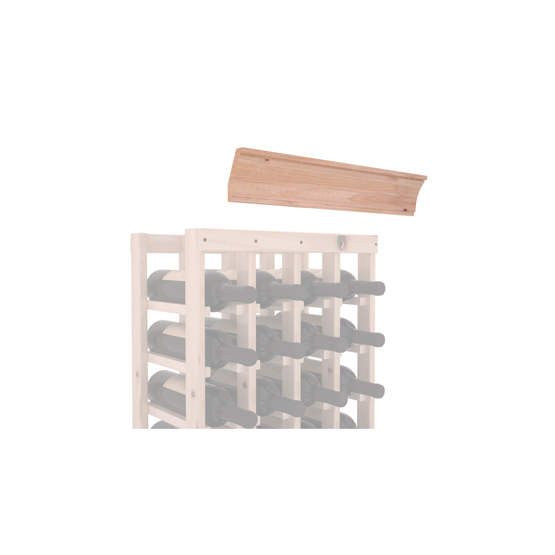 InstaCellar - Crown Molding by the foot in Knotty Alder Unstained with WineSafe™ Satin Sealant