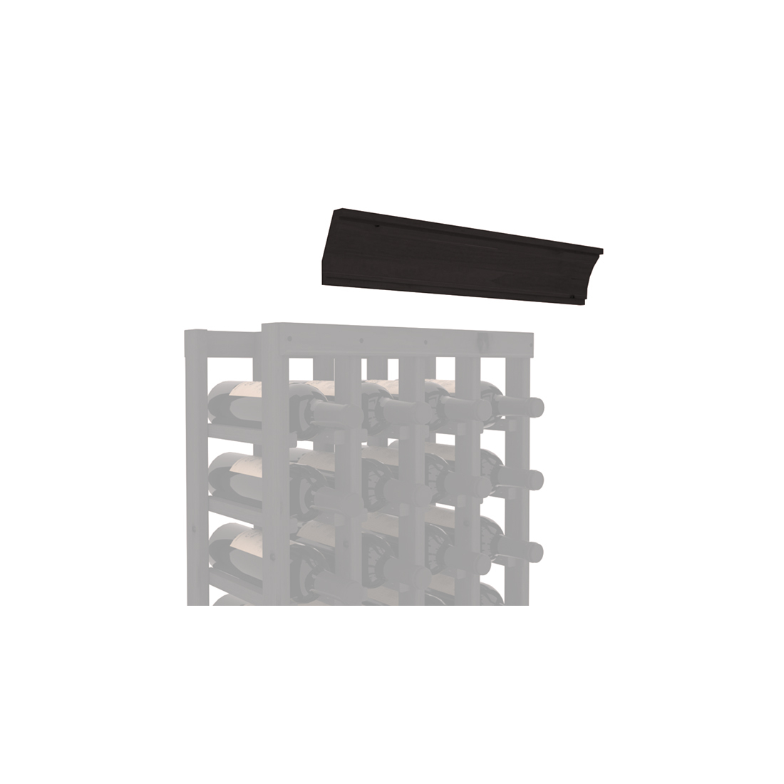 InstaCellar - Crown Molding by the foot in Knotty Alder Black stained without WineSafe™ Satin Sealant