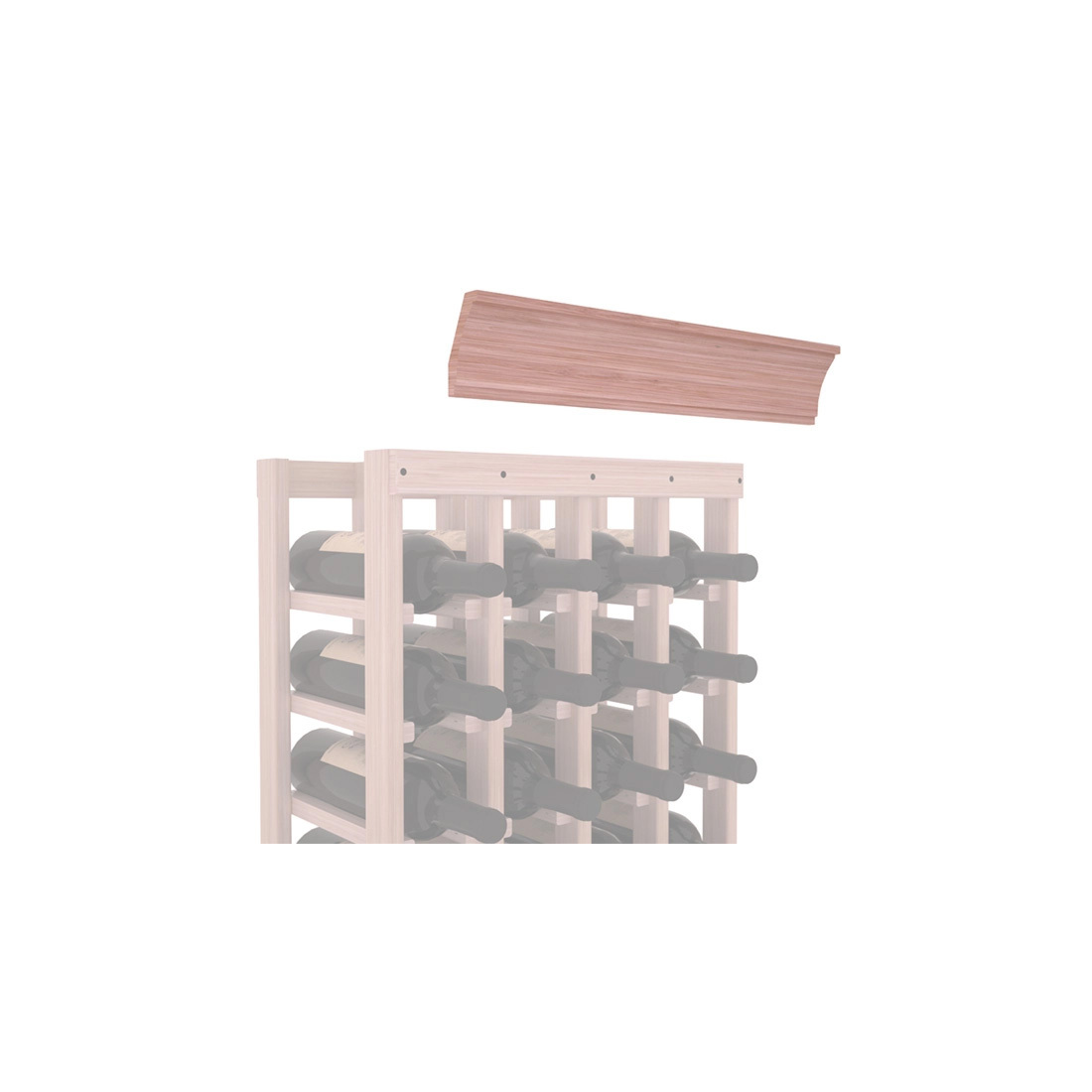 InstaCellar - Crown Molding by the foot in Grand Mahogany Unstained with WineSafe™ Satin Sealant