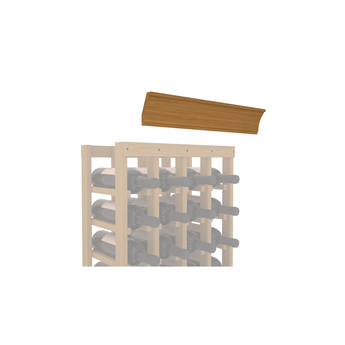 InstaCellar - Crown Molding by the foot in Grand Mahogany Oak stained without WineSafe™ Satin Sealant