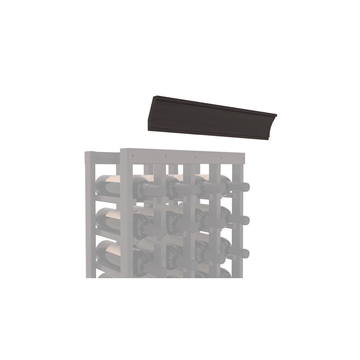 InstaCellar - Crown Molding by the foot in Grand Mahogany Black stained with WineSafe™ Satin Sealant